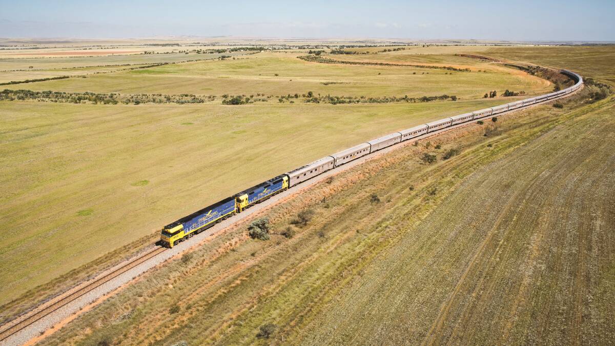 The iconic Indian Pacific is still unable to cross the Nullarbor, along with crucial rail freight to WA. Picture: Journey Beyond.