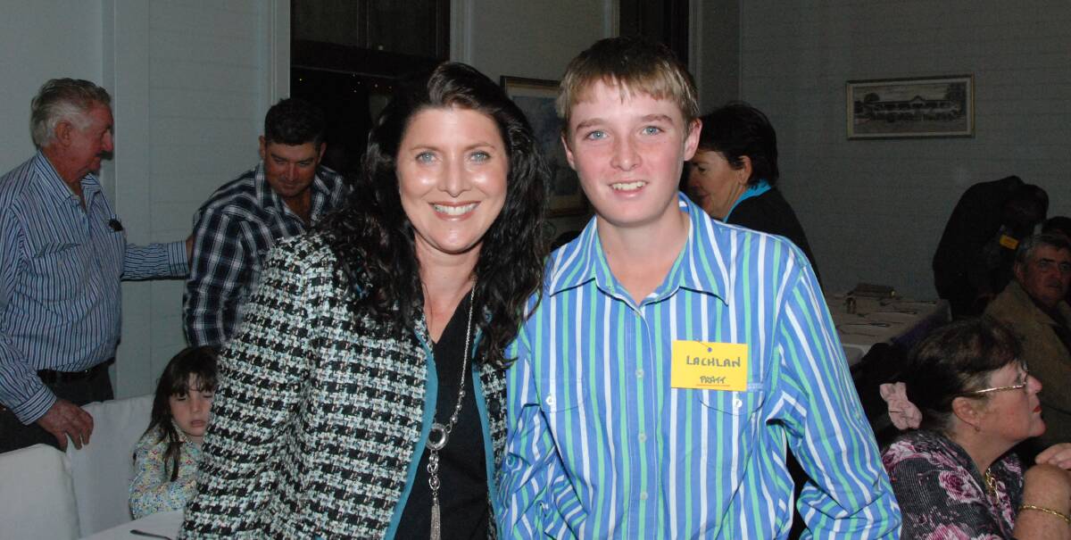 Lachlan Pratt (right) who won the Gympie Carcass Classic’s encouragement award with his mum Julie Pratt.