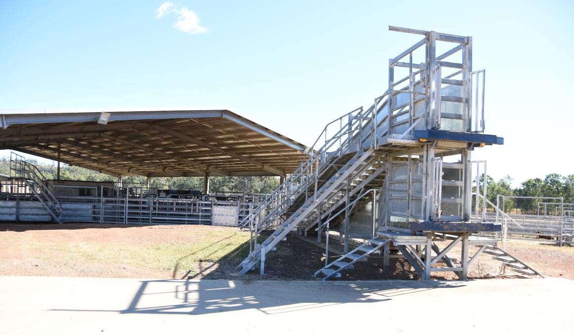 Ashvale Station cattle yards with double cattle truck ramp.