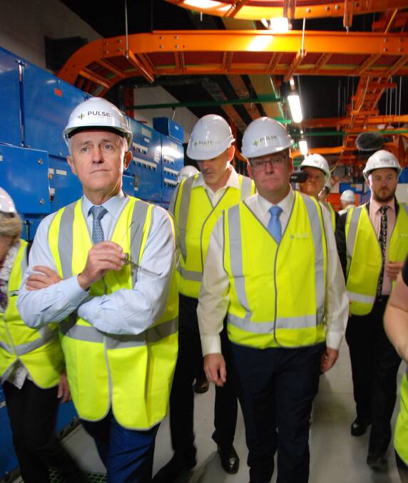Prime Minister Malcolm Turnbull visiting new Pulse Data Centre near Toowoomba on Thursday.
