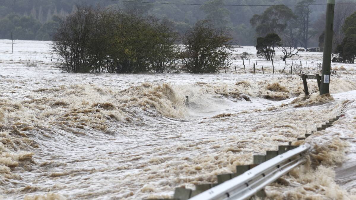 UNRELENTING: The floodwater at Latrobe on June 6, 2016. Picture: File