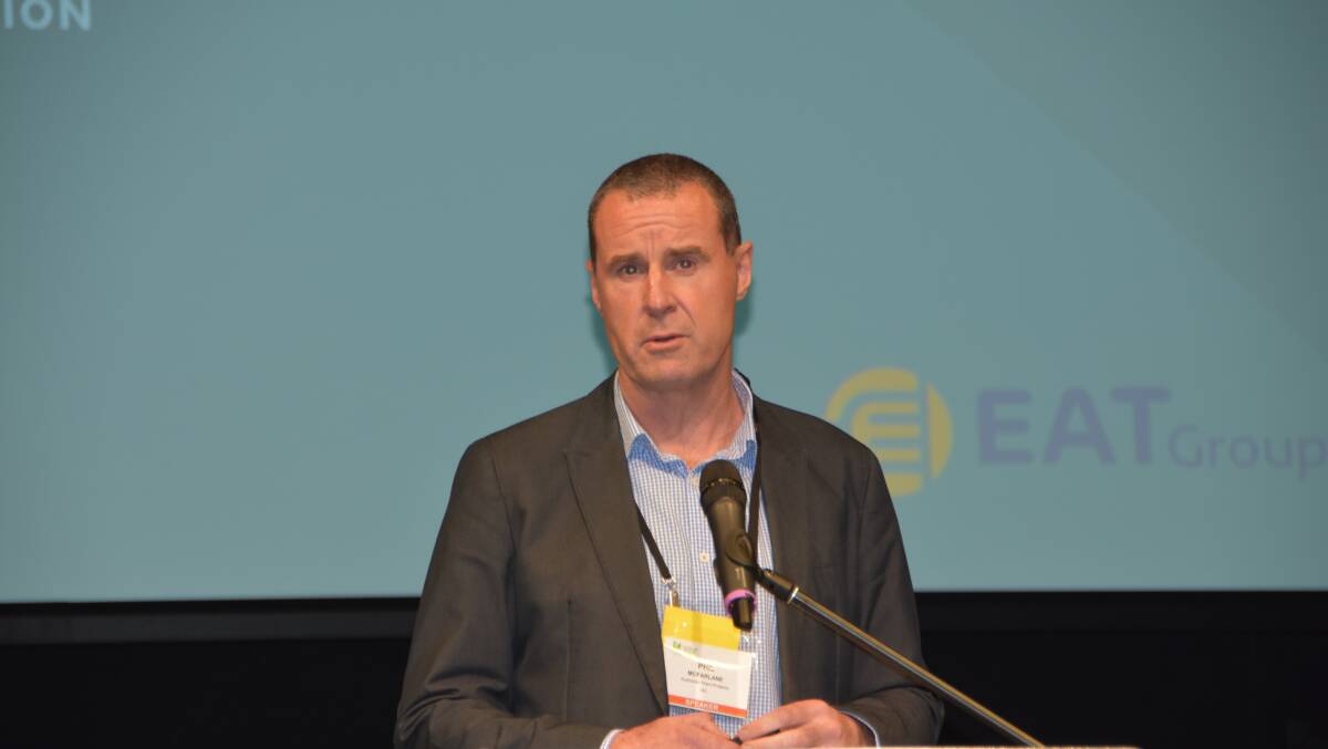 Australian Plant Proteins' Phil McFarlane outlines the potential demand for plant-based protein at the Australian Pulse Conference in Horsham last week.