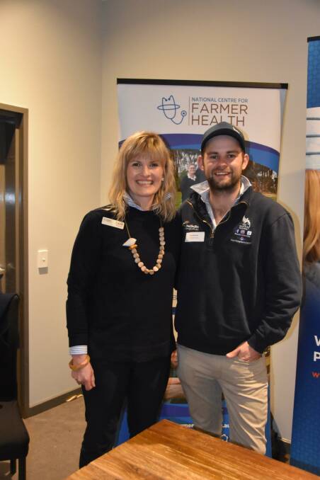 Tam Phillips, of the National Centre for Farmer Health and 'the Naked Farmer, mental health advocate, Ben Brooksby.