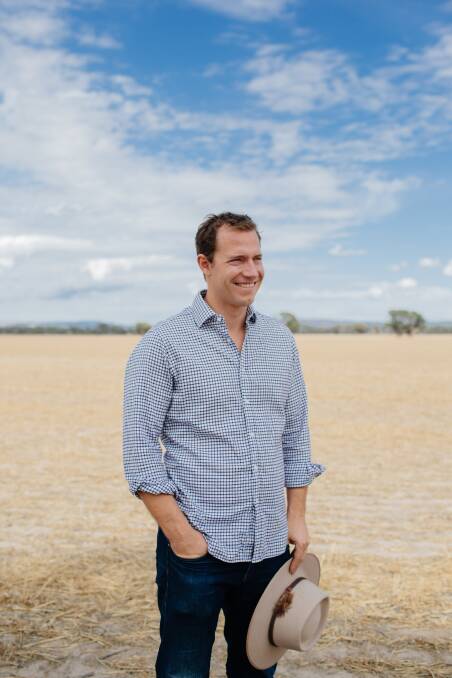 Peter Cain at his family's farm in the Central Goldfields region of Victoria.
