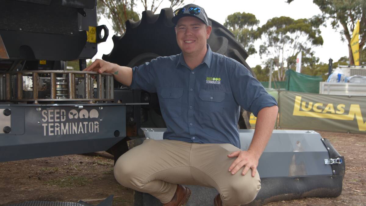 Keagan Grant, Seed Terminator, was busy during the Wimmera Machinery Field Days.