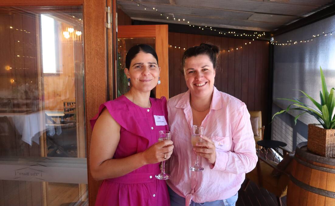 GrainGrowers national policy group member Denise McLellan and Clear Lake farmer Melissa Wilson at the recent GrainGrowers International Women's Day event at Lower Norton. 