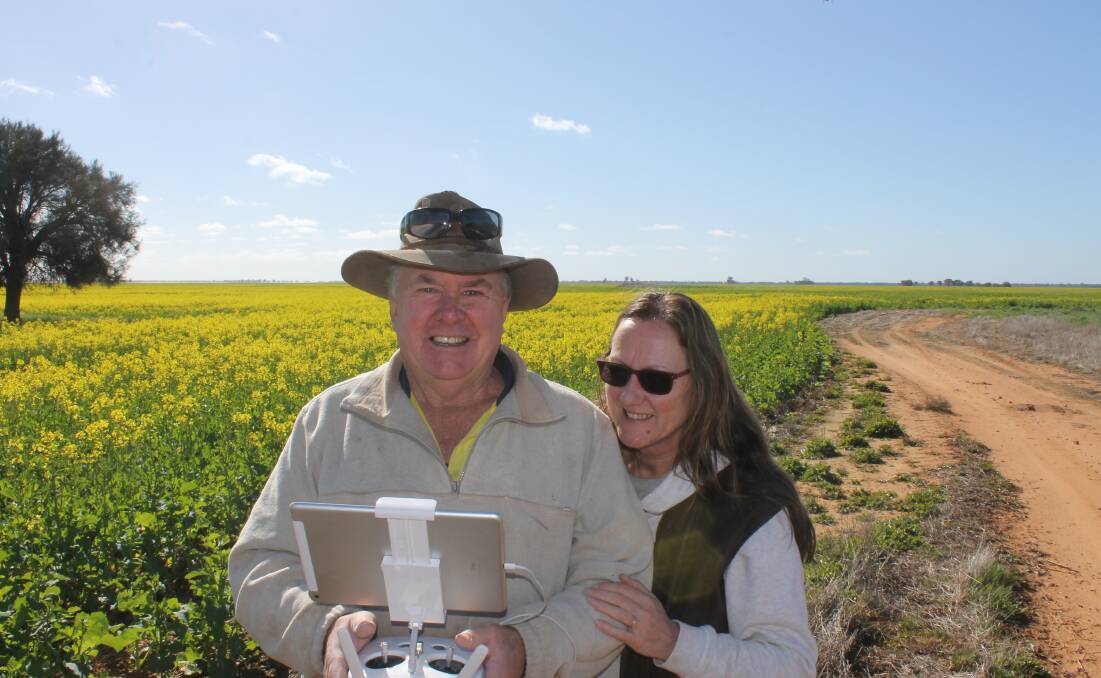 John and Ellen White, Towanannie, north of Wycheproof in Victoria have had mice cause significant damage to canola crops.