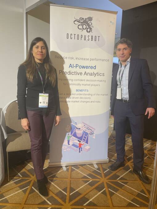 OCTOPOWER: Carolina Ferreira and Rodrigo Cortes have launched Octopusbot, a grain market analytics service.