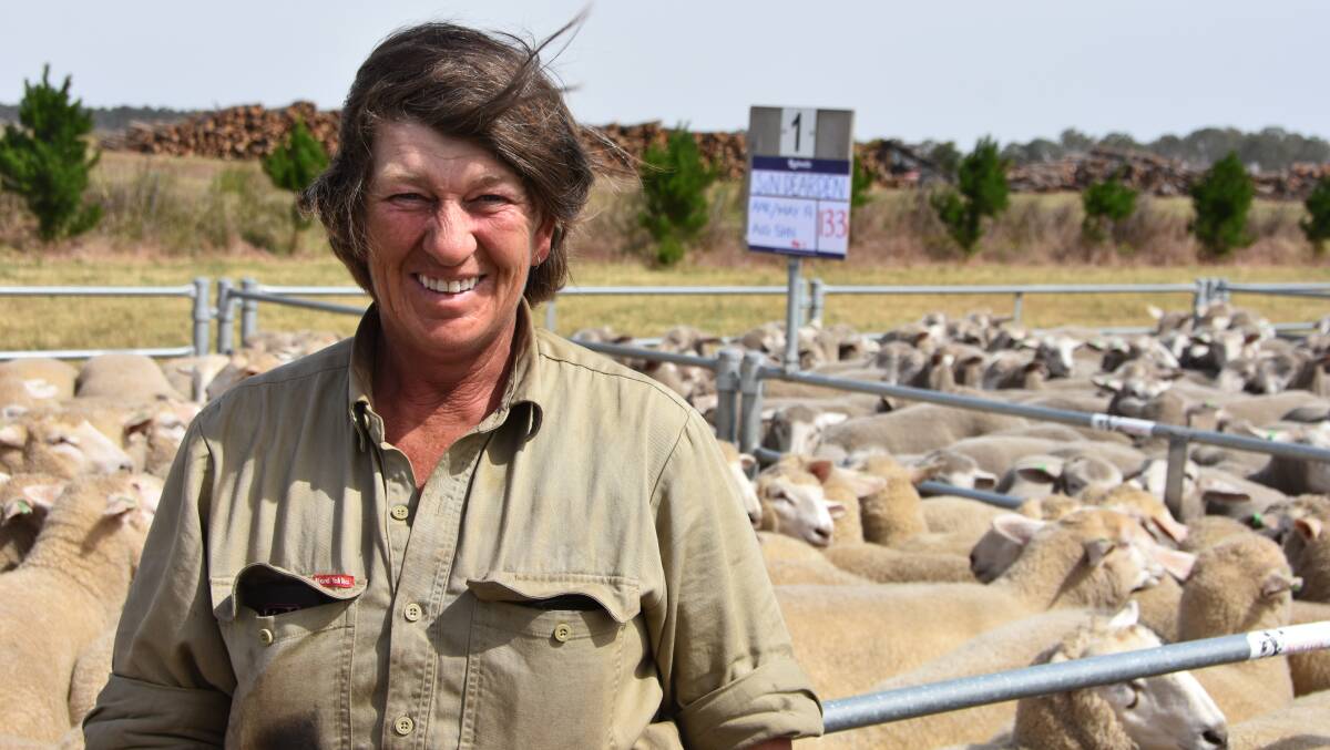 Natalie Dearden, Bringalbert South, was delighted with the price of $174 for her top first cross wether lambs.