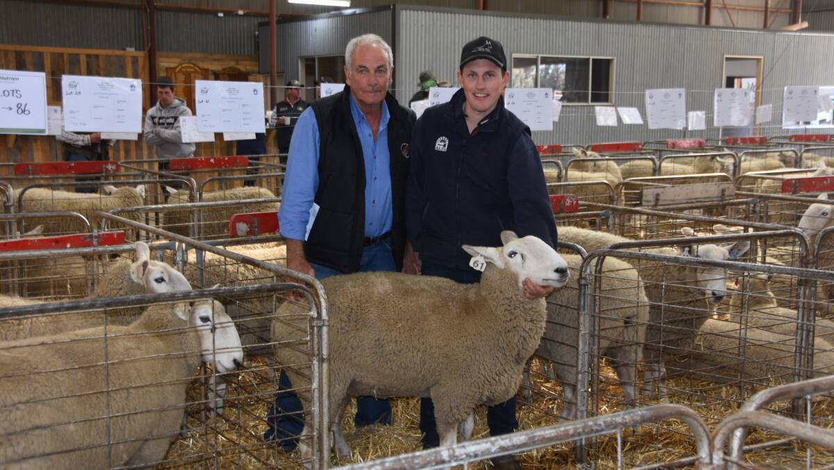 Ian Baker, Geraldine Border Leicester Stud, Clydebank, and Will Schilling, Glenlee Park Border Leicesters, Dimboola.