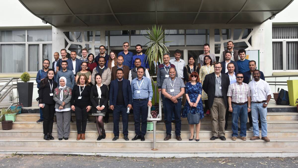 Australian ambassador to Morocco, Berenice Owen-Jones, front row, fourth from right, opened ICARDA's annual young scientist wheat breeding training in Rabat in April.