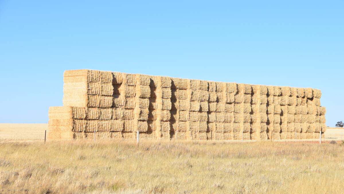Stacks of hay in paddocks are becoming an increasingly rare sight with most of Victoria's hay supplies now moved into sheds.
