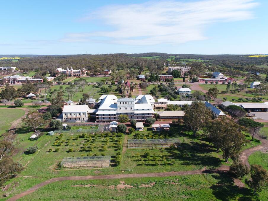 The farmland surrounds the quaint New Norcia townsite, which is not for sale.