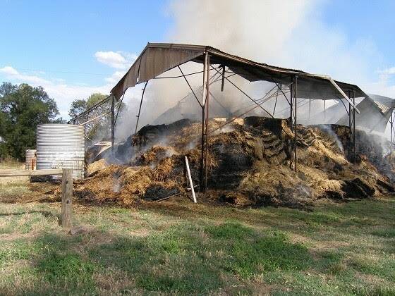 HAY FIRES: Farmers have been advised to ensure they avoid baling hay, which is too wet.

