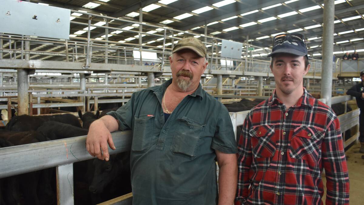 Doug Hanks and son Josh, Stony Creek, Vic, were at the Victorian Livestock Exchange recently, looking for beef cattle, as they transitioned out of the dairy sector. "I 'm too old, I was worn out, I had had enough," he says.
