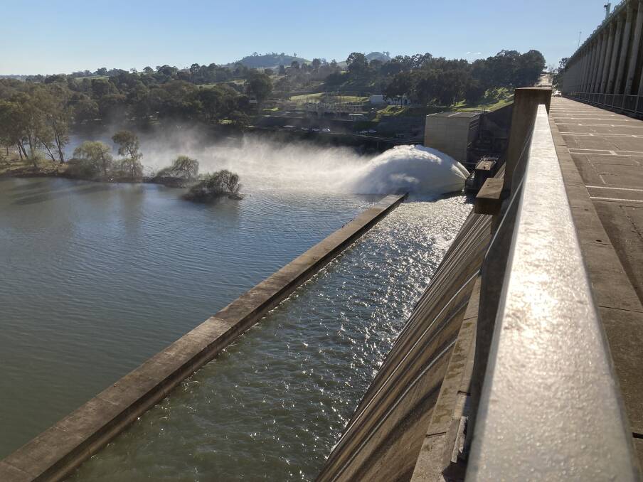 DAM RELEASE: Small releases from Hume Dam have begun as dam reaches per cent.