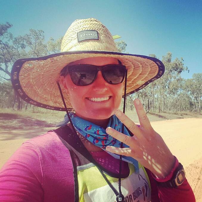 When Jenna posted this picture on the Running for Bums Facebook page on June 3, she had just completed running 4000 kilometres and was well into the Cape.