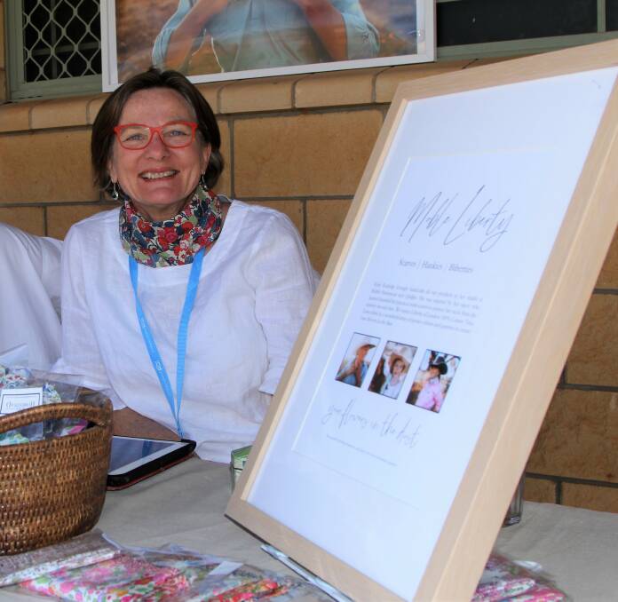 Kylie Rutledge was selling the delights of the Moble Homestead farmstay at last year's Channel Country Ladies Day. Picture - Sally Cripps.
