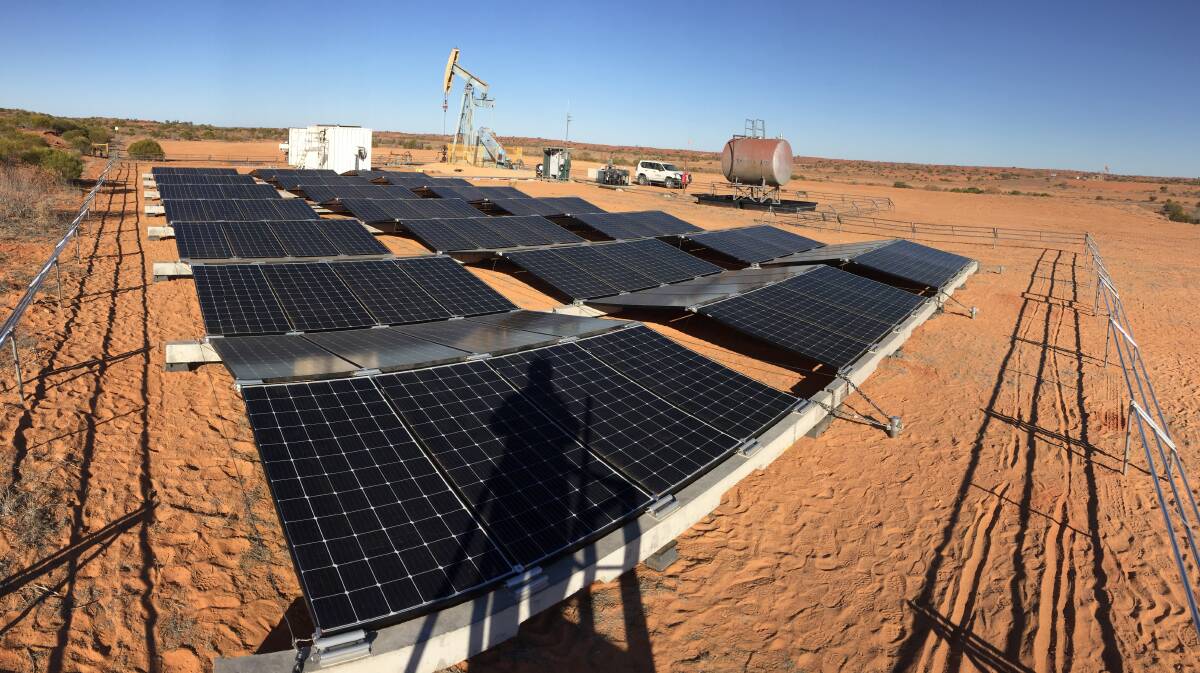 A view of the pilot program installed in central Australia. Photos courtesy of Santos.