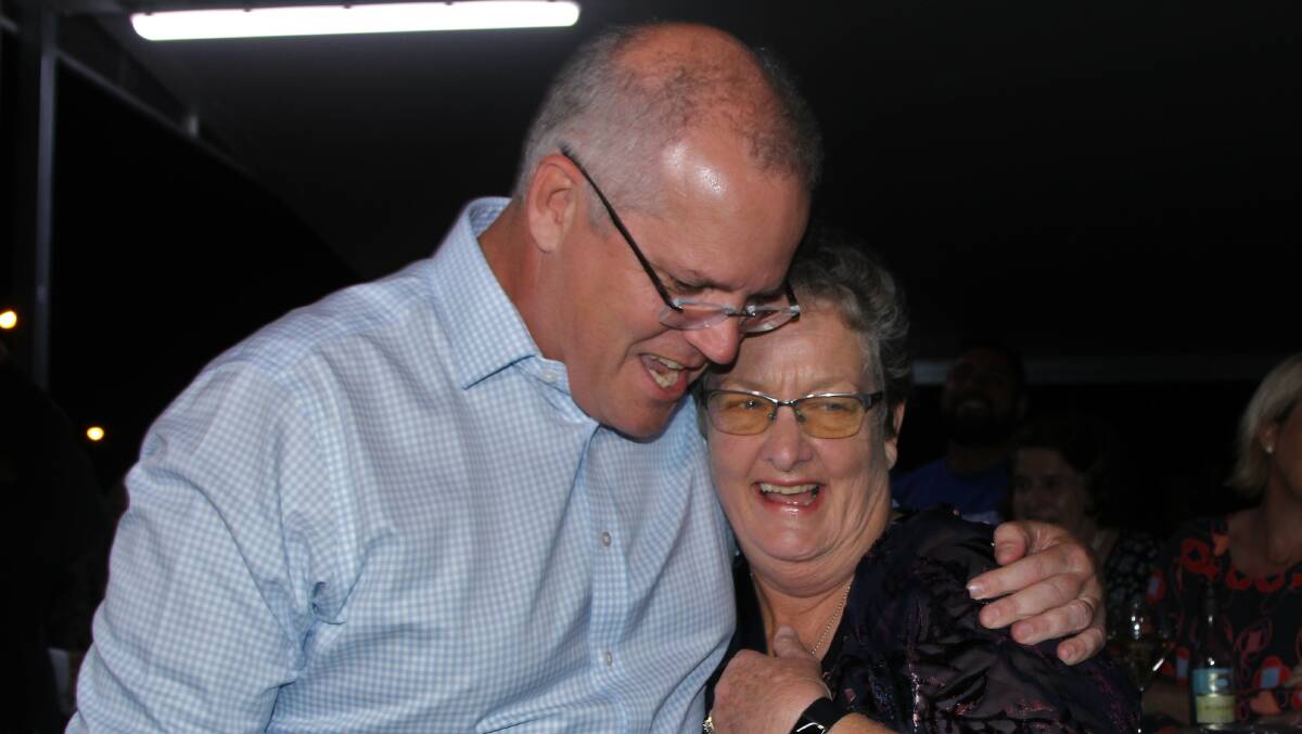 The Prime Minister had a special hug for Flinders mayor Jane McNamara, who had shared her distress at what her community was enduring when deputy Prime Minister Michael McCormack visited in February.