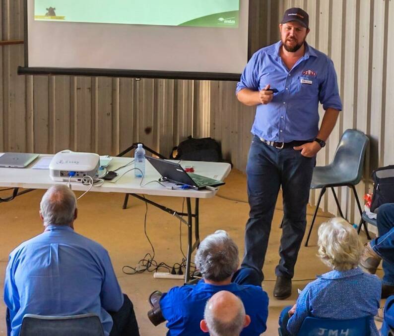Tim Emery is very comfortable in his role of connecting with beef cattle producers and sharing information, giving over 30 industry presentations a year.