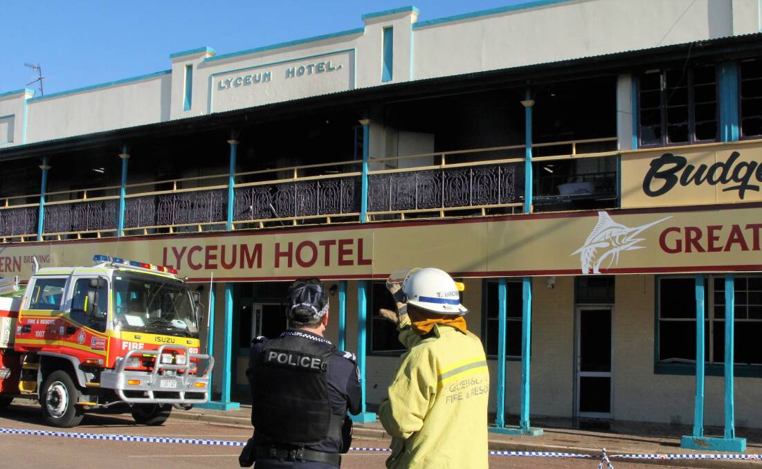 Police and Longreach Fire Brigade staff were keeping a close eye on the hotel on Friday morning.