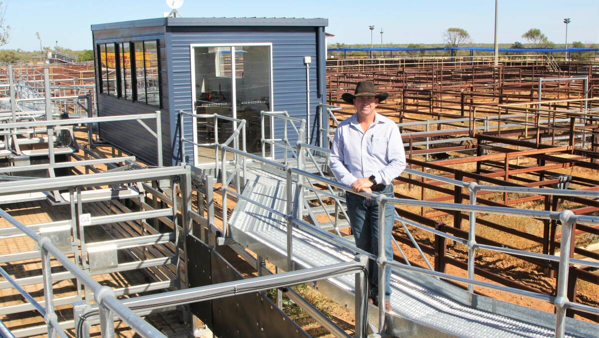 AAMIG regional manager Gavin Tickle overlooking the newly completed dual direction weighbridge sited in the middle of the redeveloped WQLX saleyard at Longreach. Picture: Sally Gall