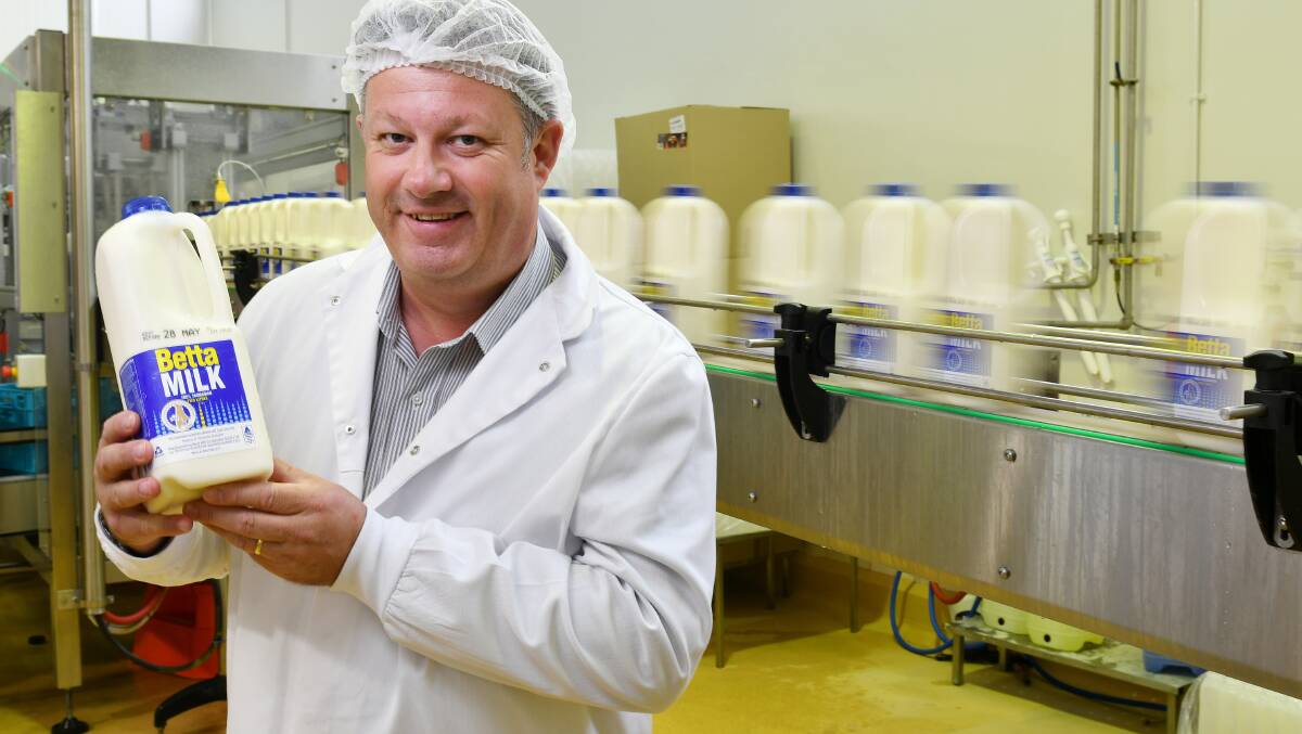 SALE PLANS: Betta Milk general manager Mark Littler at the company's Burnie processing facility at the announcement of the TasFoods deal in May. Picture: Brodie Weeding.