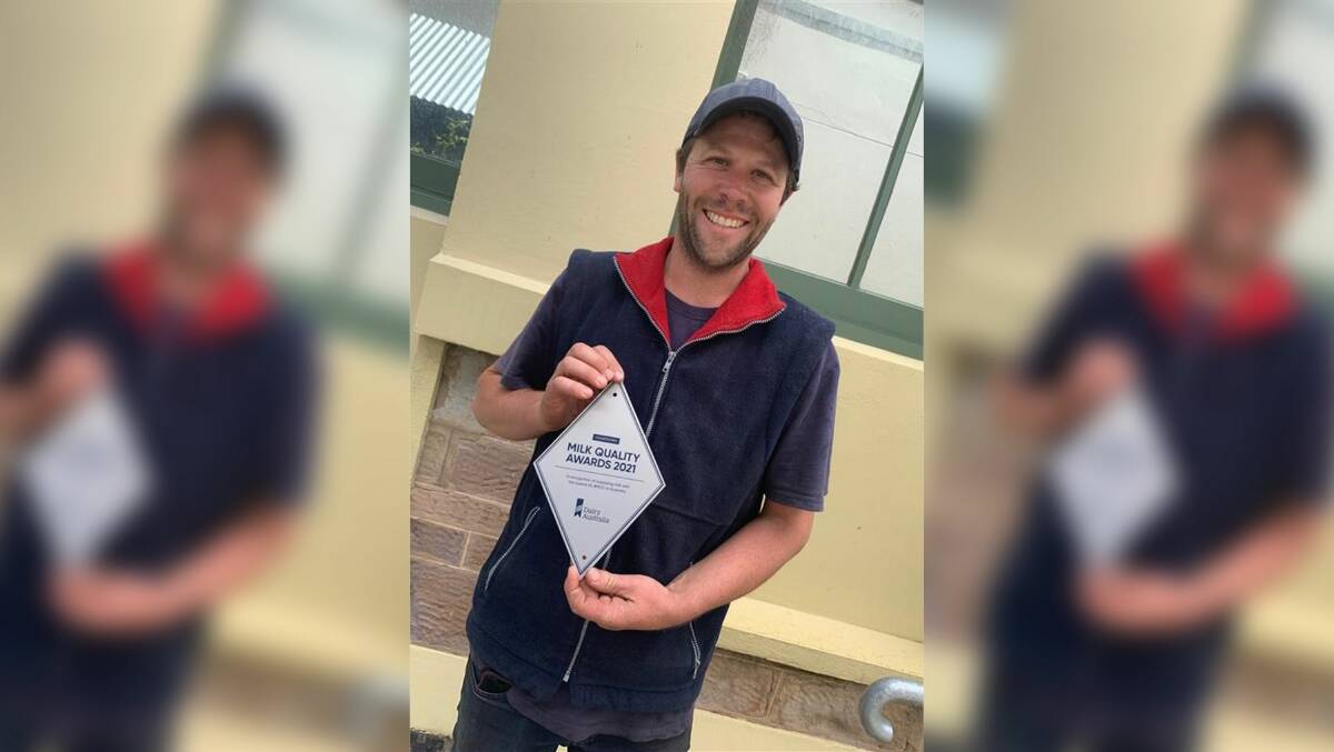 AWARD: South Australian dairy farmer Brett Fiebig has received an Australian Milk Quality Award for the second year in a row.