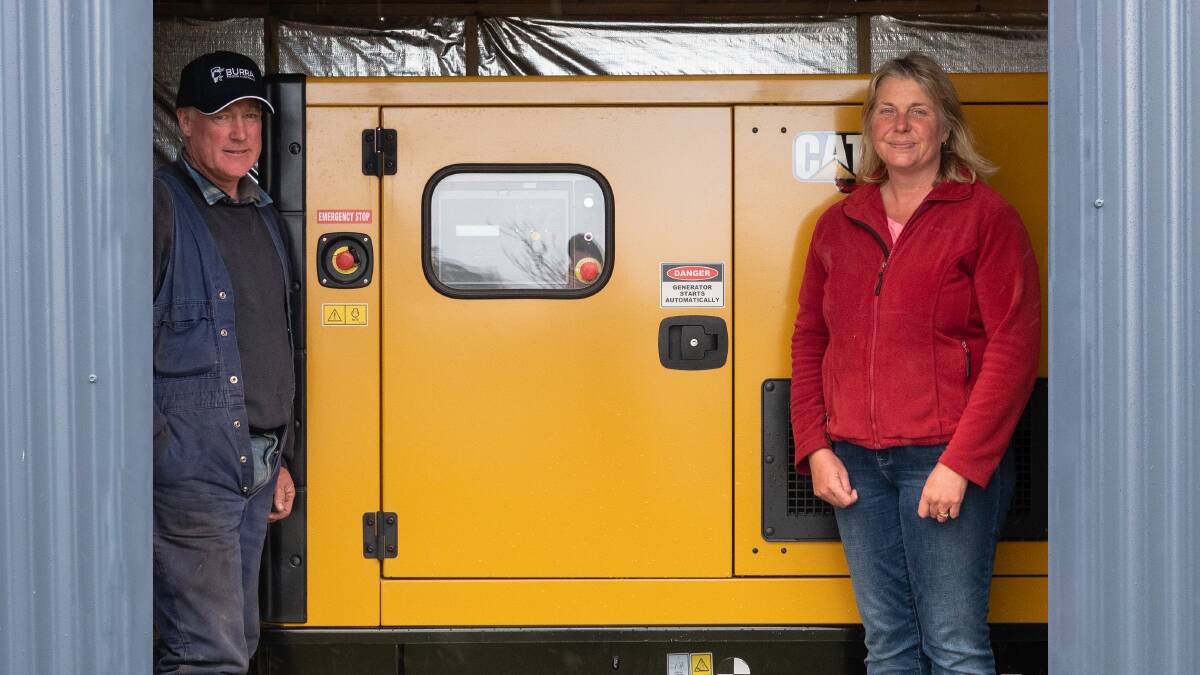POWER UP: The new generator gives Campbell and Karen Chapman guaranteed power for their operations. 