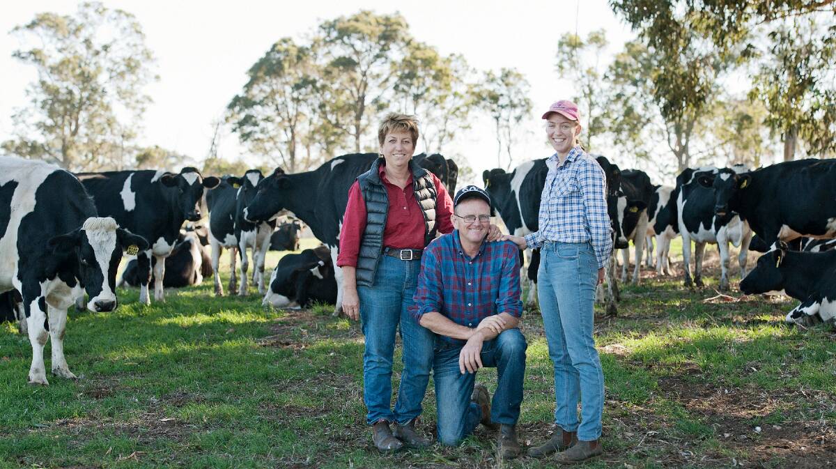 IMPROVEMENT: Bob, Jacqui and Hannah Biddulph have used ABVs to improve their dairy herd over many years.