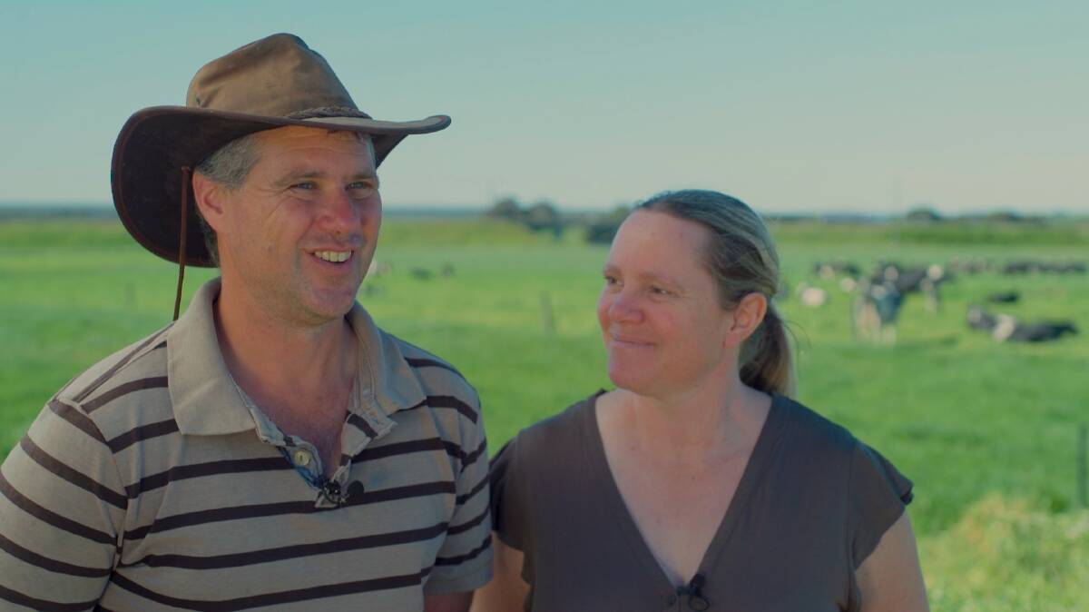 BUSINESS SUCCESS: Wes and Belinda Lenehan on their Weerite, Vic, dairy farm.