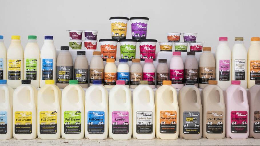 PRODUCT RANGE: Some of the range of products produced by the Fleurieu Milk Company.