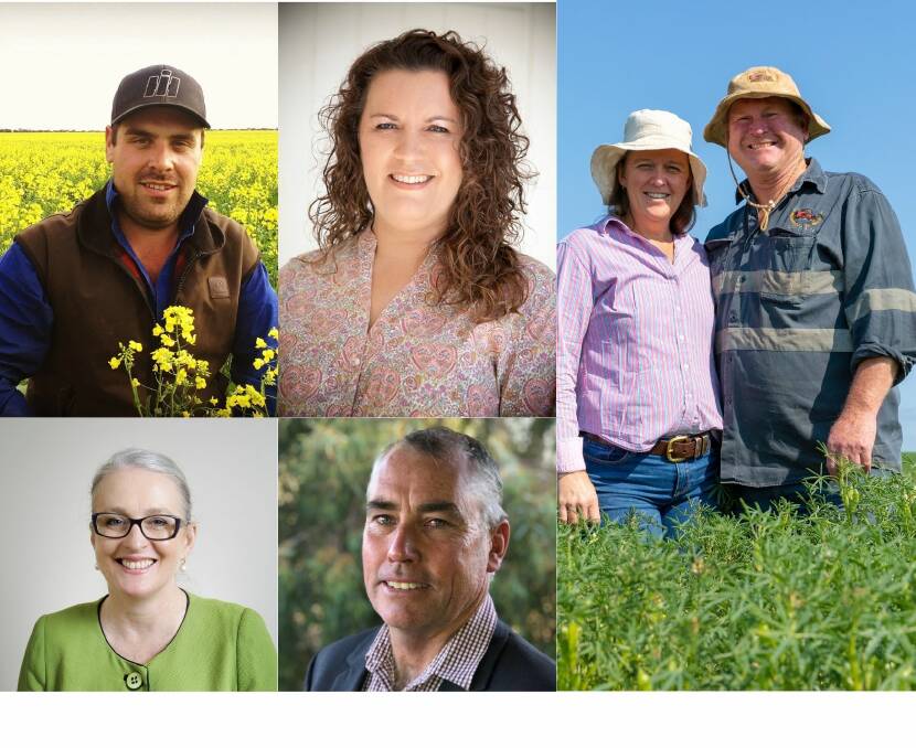 Pictured clockwise from top left: The regional winners from Western Australia are Brett South, Karen Smith, Tanya and Rob Kitto, Murray Hall and Sue Middleton. 