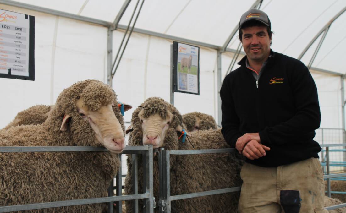 In control: Victorian producer Scott Nicholson says ewe condition going into joining is one of his most important considerations. For more go to the Breed More Merino Ewes page at www.merinos.com.au