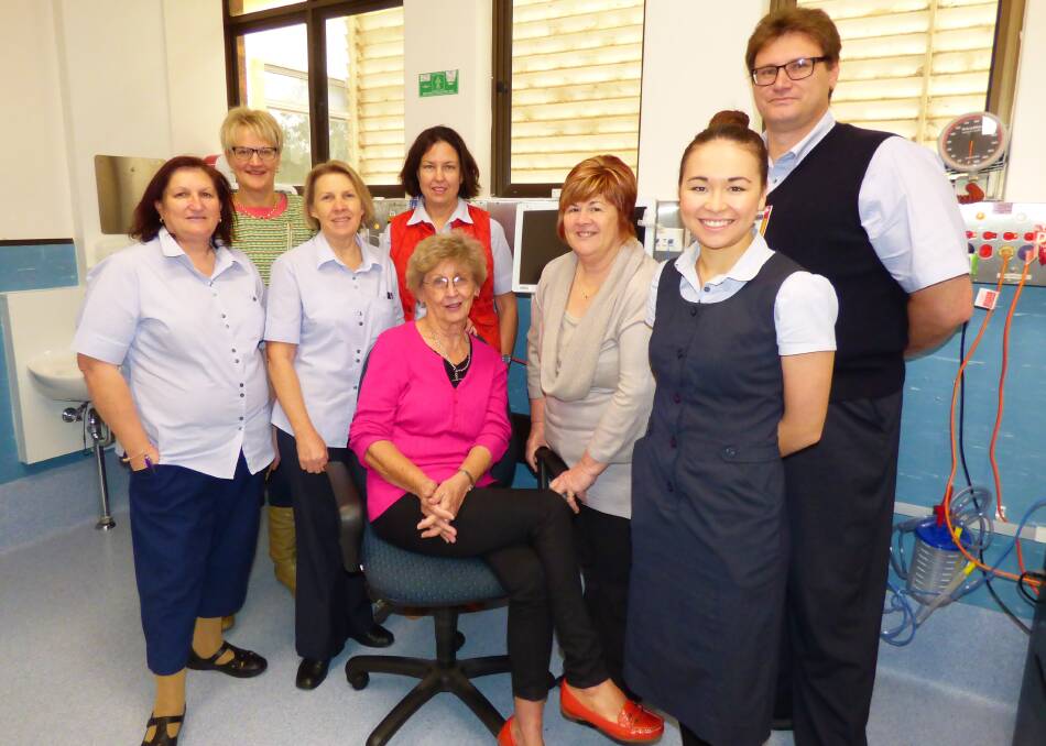 Caregiver: Lillian Scott returned to the Charleville hospital recently to say goodbye to her fellow nurses.