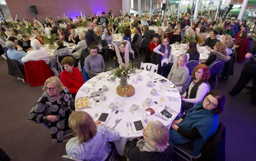 Women of Wool gather for lunch. Photo by Peter Weaving
