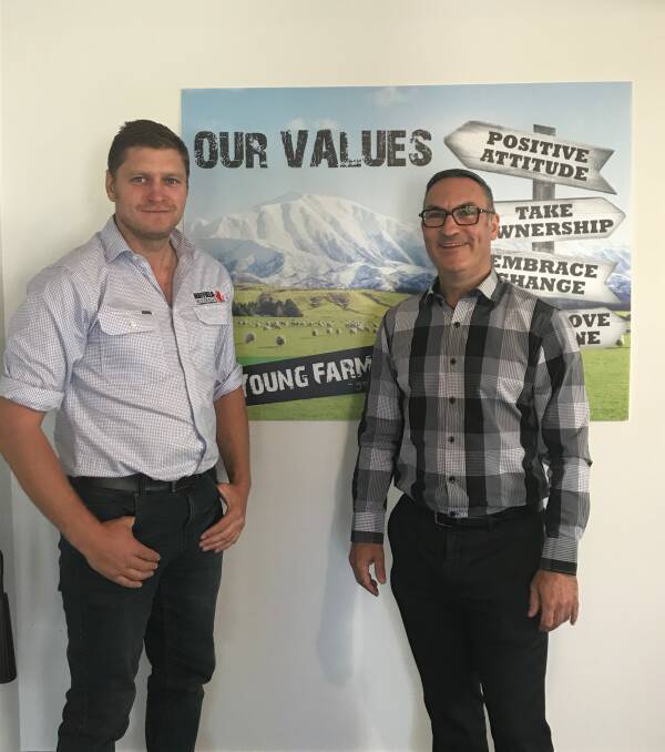 Daniel Meade and Terry Copeland, CEO, NZ Young Farmers.