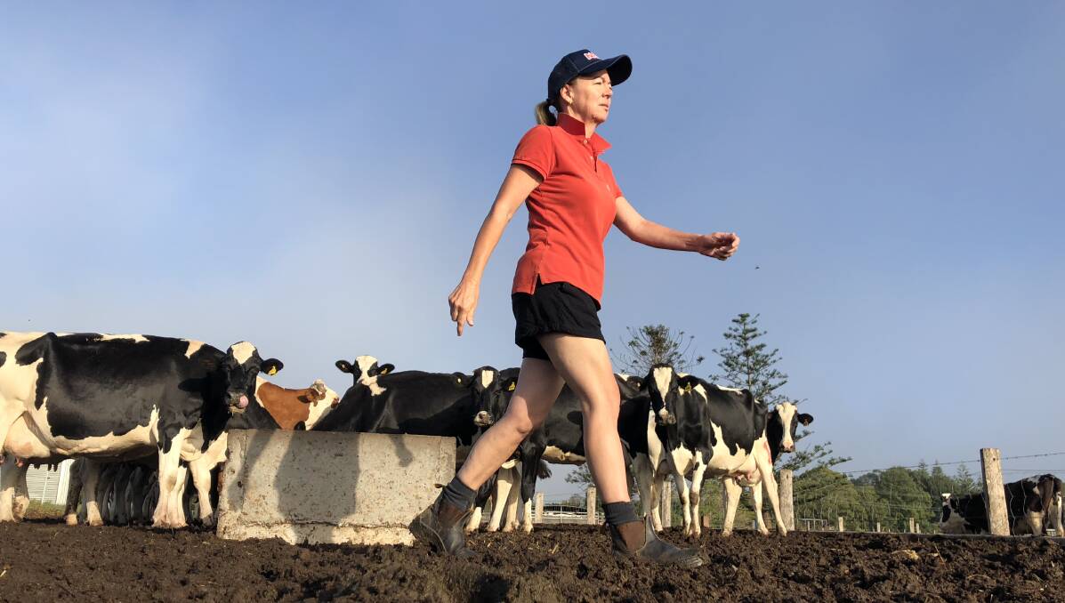 Belmore dairy farmer Susan McGinn, who runs a dairy with her husband Brett, started the first international women in dairy conference 20 years ago in Sydney. Photo: Samantha Townsend