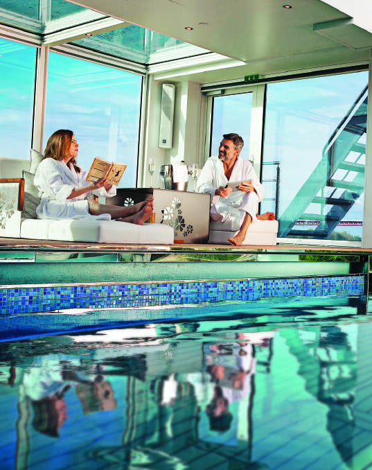 The on-board pool on Evergreen’s award-winning Emerald Star Ship gives you space to unwind. 