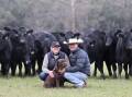 EXCEPTIONAL GENETICS: Jeremy and Carmen Cooper, pictured with their dog Maple, will have a large selection of S-drop females available in their 2022 sale on September 9, along with 70 Angus bulls.