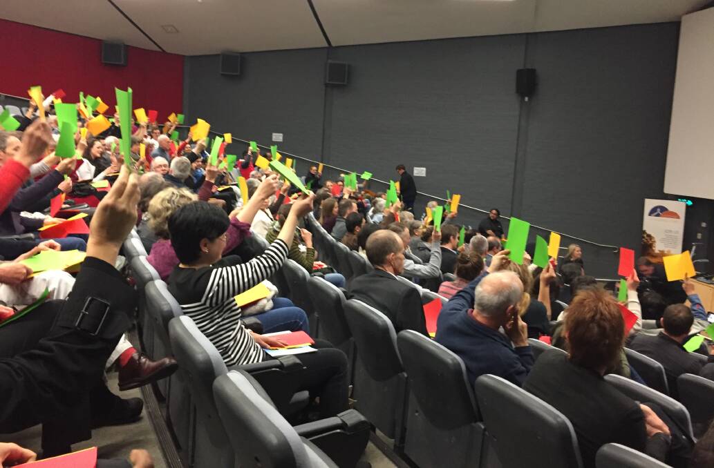 Audience members at the ANU screening expressed their view on GMs before and after viewing Food Evolution.