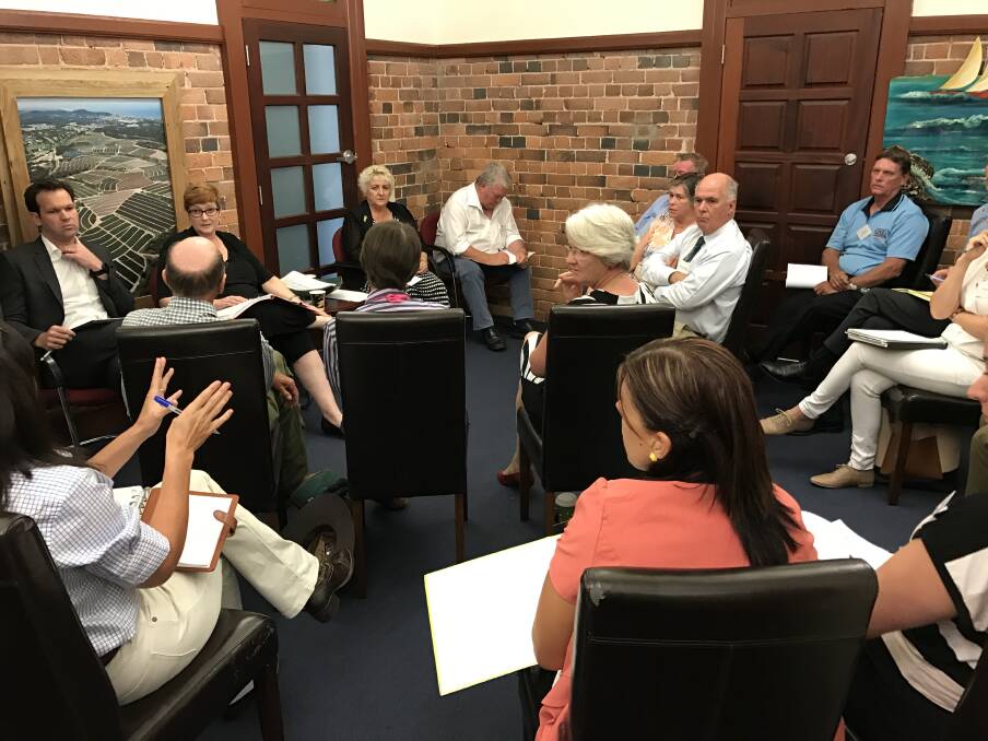 Farm stakeholders at their meeting yesterday in Rockhampton with Defence Minister Marise Payne to express concerns and opposition to compulsory farm-land acquisition.