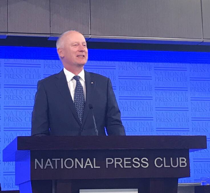 Wesfarmers Managing Director Richard Goyder at the National Press Club in Canberra this week.