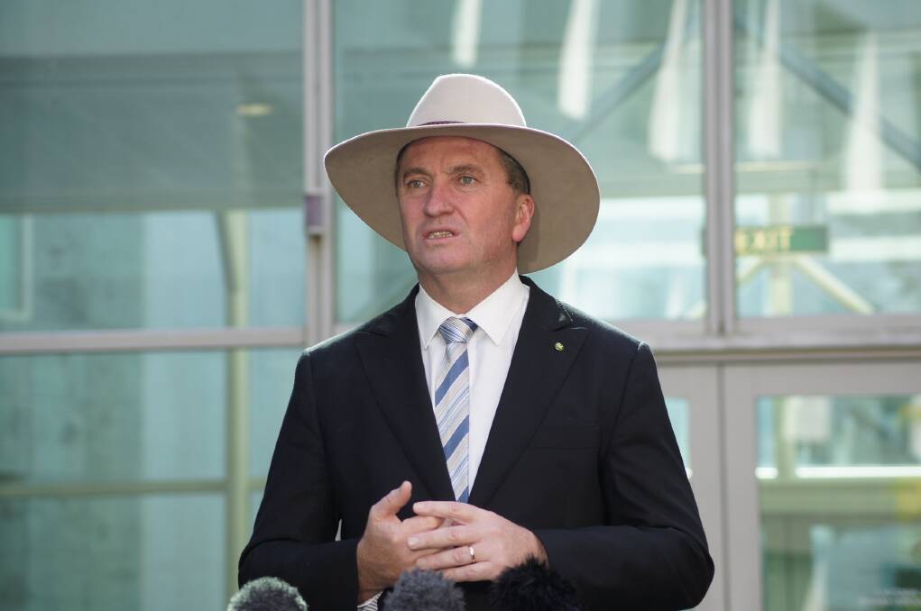 Federal Agriculture and Water Resources Minister Barnaby Joyce.