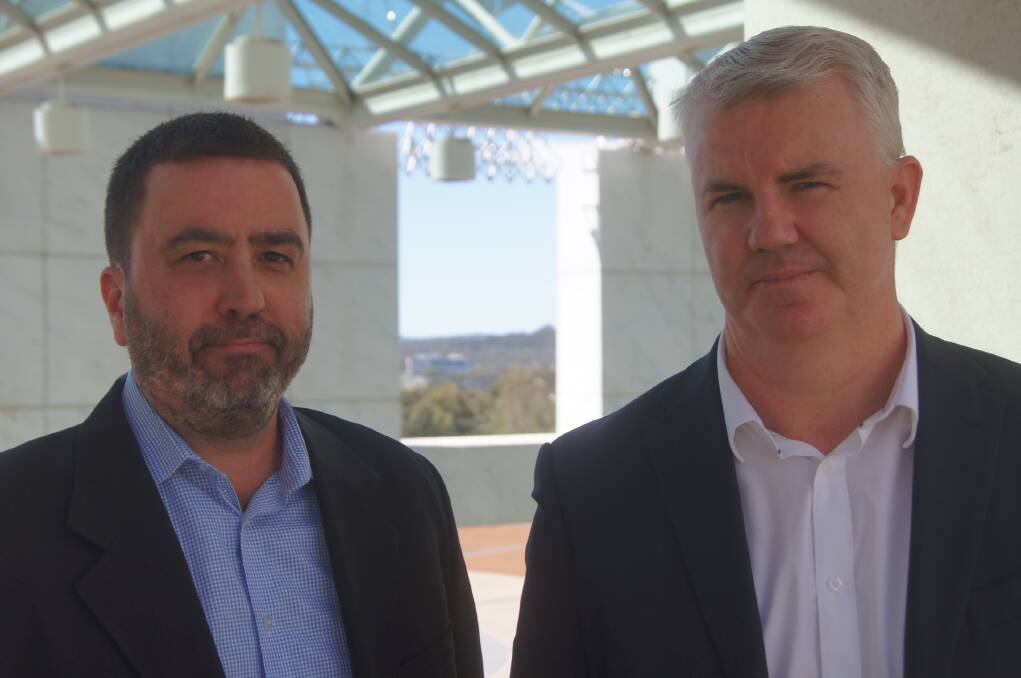 Australian Sugar Milling Council CEO David Pietsch (left) and Australian Sugar Milling Council Economics and Trade Director David Rynne hit Canberra this week to warn about the pending dangers of global oversupply and the impact of unfair subcontinent government subsidies on the export market.