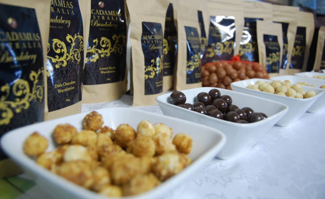 Macadamia nuts are a good example of a product that has considerable value added when roasted or dipped in chocolate or seasoned. Picture by Ashley Walmsley