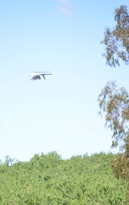 UP THERE: A drone demonstration was also part of the field day. 