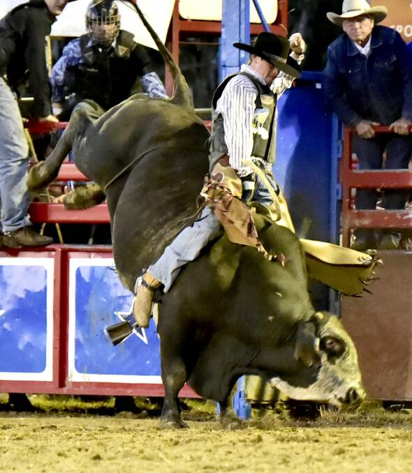 HOMETOWN INTEREST: Wagga Wagga bull rider Sean Lynch, who has drawn the bull Salt N Pepper from the string of John Gill at The Rock. Picture: Dave Ethell 