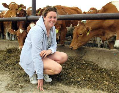 SHARING DREAMS: Ollie Abblitt , Mount Gambier, SA, was first introduced to the vast range of dairy careers available during the Cows Create Careers program, with the industry still a major part of her life.